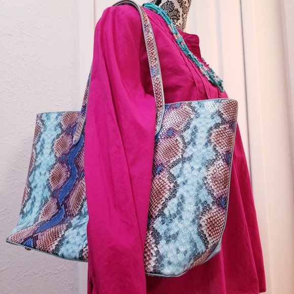 Snake Print 'Zoey' Tote by Caroline Hill - Picture 10 of 13